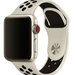 Curea iUni compatibila cu Apple Watch 1/2/3/4/5/6/7, 42mm, Silicon Sport, Crem/Negru